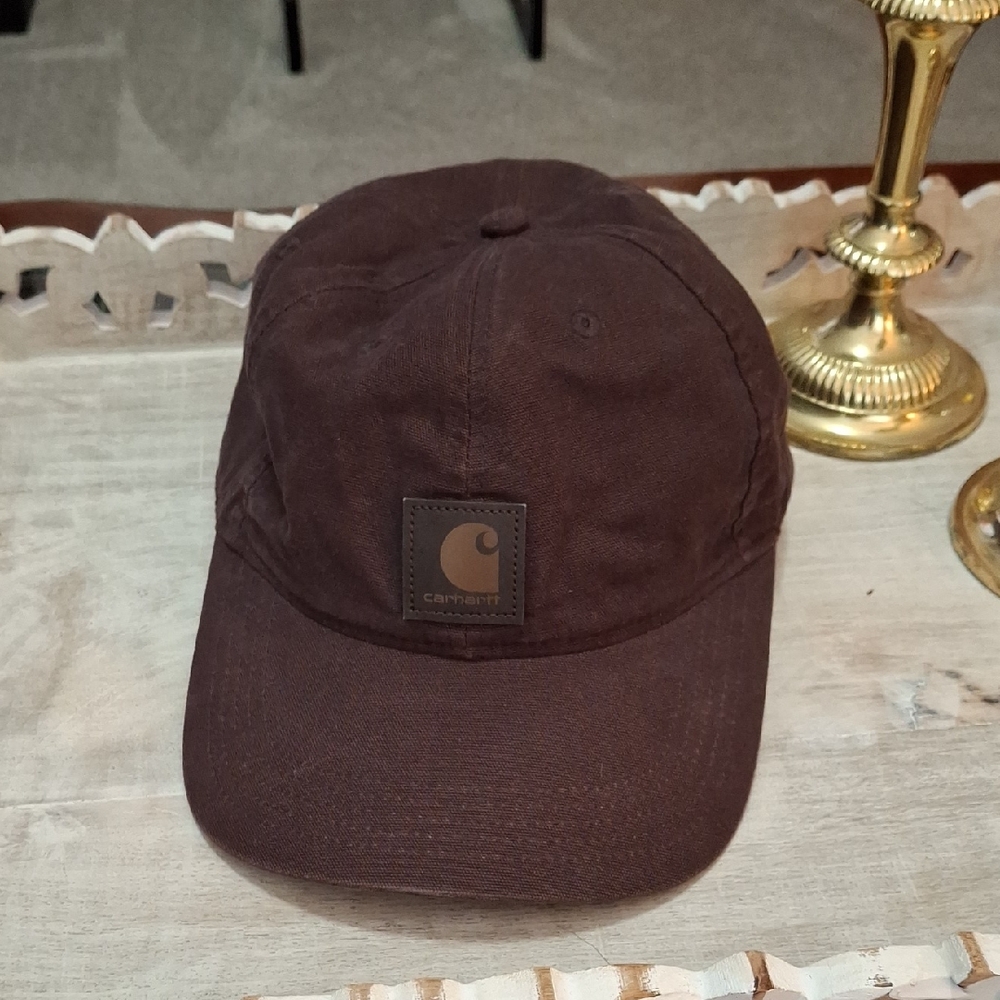 Carhartt Dark Brown Canvas Hat Cap OSFM